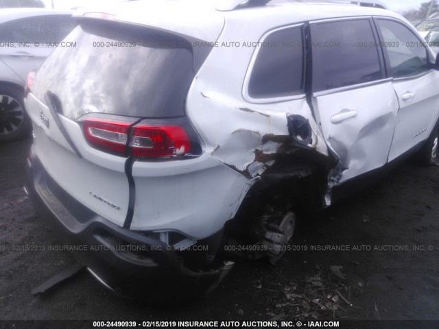 1C4PJMDS8FW636508 - 2015 JEEP CHEROKEE LIMITED WHITE photo 6
