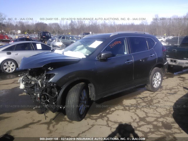 KNMAT2MV1HP544524 - 2017 NISSAN ROGUE S/SV GRAY photo 2