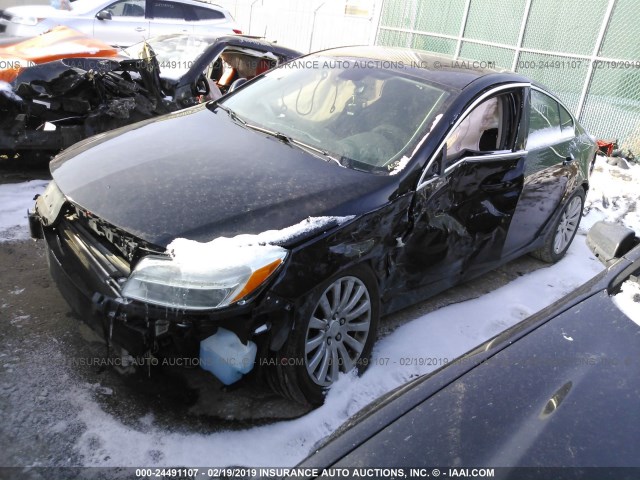 2G4GN5EC0B9185557 - 2011 BUICK REGAL CXL BLACK photo 6