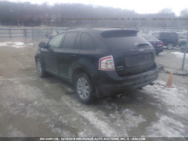 2FMDK49C57BA48520 - 2007 FORD EDGE SEL PLUS BLACK photo 3