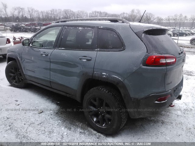 1C4PJMBS7FW576630 - 2015 JEEP CHEROKEE TRAILHAWK GRAY photo 3