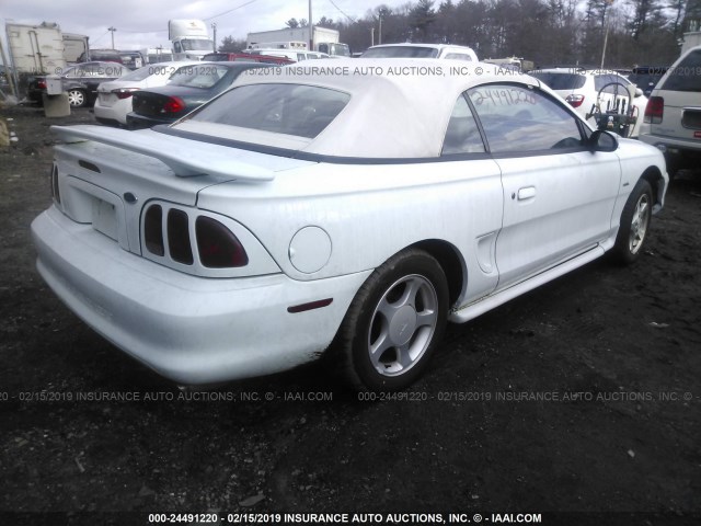 1FAFP45X3WF123371 - 1998 FORD MUSTANG GT WHITE photo 4