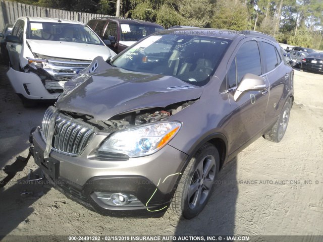 KL4CJFSB3EB603056 - 2014 BUICK ENCORE CONVENIENCE GOLD photo 2