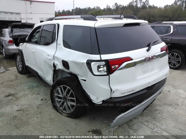 1GKKNSLA5JZ237952 - 2018 GMC ACADIA SLE WHITE photo 3