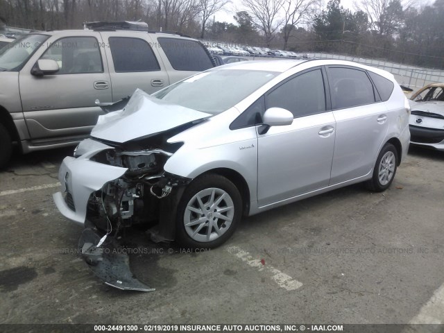 JTDZN3EU9C3059864 - 2012 TOYOTA PRIUS V SILVER photo 2