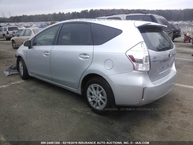 JTDZN3EU9C3059864 - 2012 TOYOTA PRIUS V SILVER photo 3