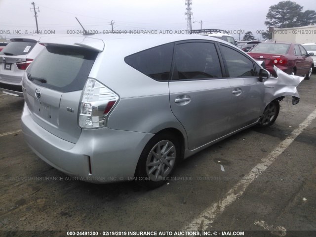 JTDZN3EU9C3059864 - 2012 TOYOTA PRIUS V SILVER photo 4