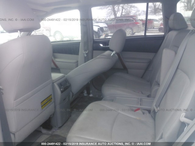 JTEDK3EH4A2165840 - 2010 TOYOTA HIGHLANDER LIMITED WHITE photo 8