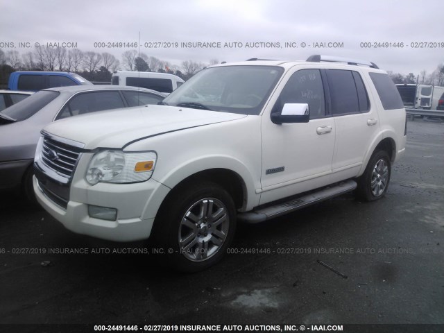 1FMEU65E77UB85907 - 2007 FORD EXPLORER LIMITED WHITE photo 2