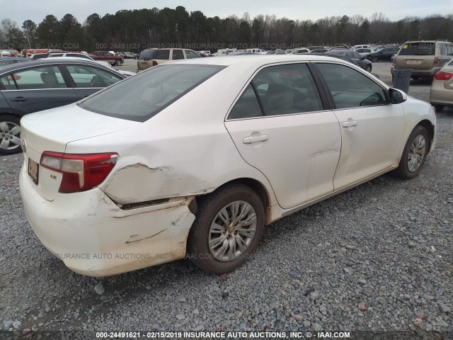 4T1BF1FK9CU538310 - 2012 TOYOTA CAMRY SE/LE/XLE 白色 照片 4