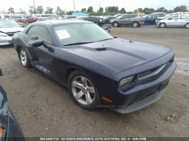 2C3CDYAG3EH208327 - 2014 DODGE CHALLENGER SXT BLUE photo 1