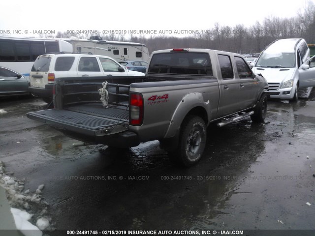 1N6ED29Y54C441932 - 2004 NISSAN FRONTIER CREW CAB XE V6 TAN photo 4