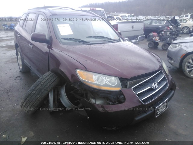 5NMSH73E58H196580 - 2008 HYUNDAI SANTA FE SE/LIMITED MAROON photo 1