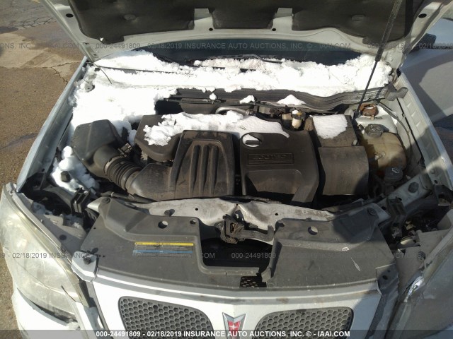 1G2AL15F077210750 - 2007 PONTIAC G5 SILVER photo 10