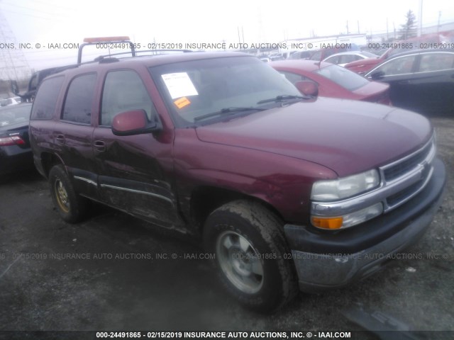 1GNEK13T71J271734 - 2001 CHEVROLET TAHOE K1500 RED photo 1