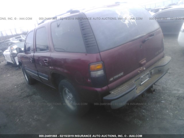 1GNEK13T71J271734 - 2001 CHEVROLET TAHOE K1500 RED photo 3