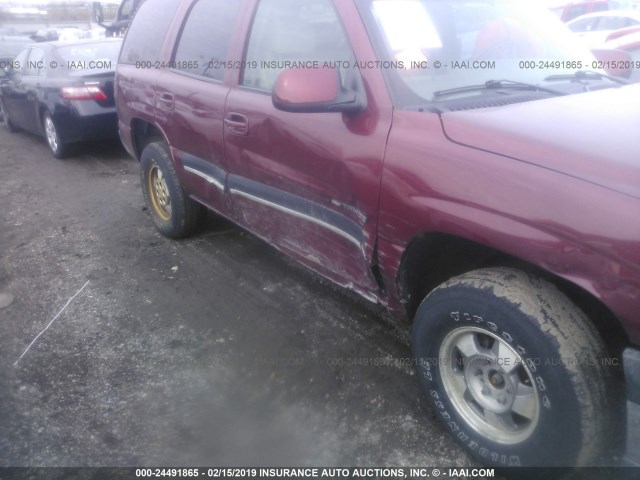 1GNEK13T71J271734 - 2001 CHEVROLET TAHOE K1500 RED photo 6