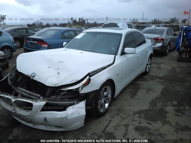 WBANE53567CW65146 - 2007 BMW 525 I WHITE photo 2