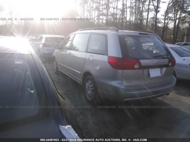 5TDZK23C98S153262 - 2008 TOYOTA SIENNA CE/LE SILVER photo 3