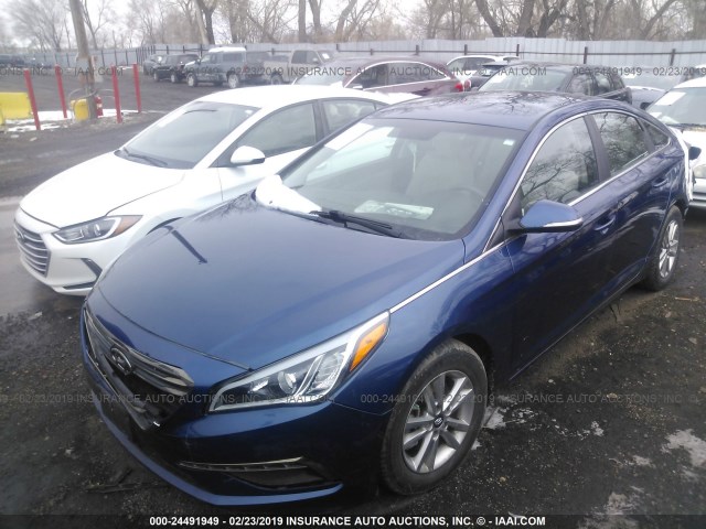 5NPE24AA4GH358911 - 2016 HYUNDAI SONATA ECO BLUE photo 2