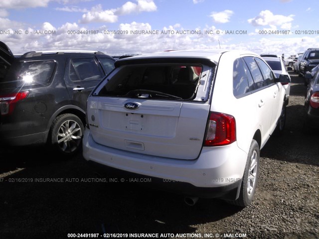 2FMDK3JC3EBA95810 - 2014 FORD EDGE SEL WHITE photo 6