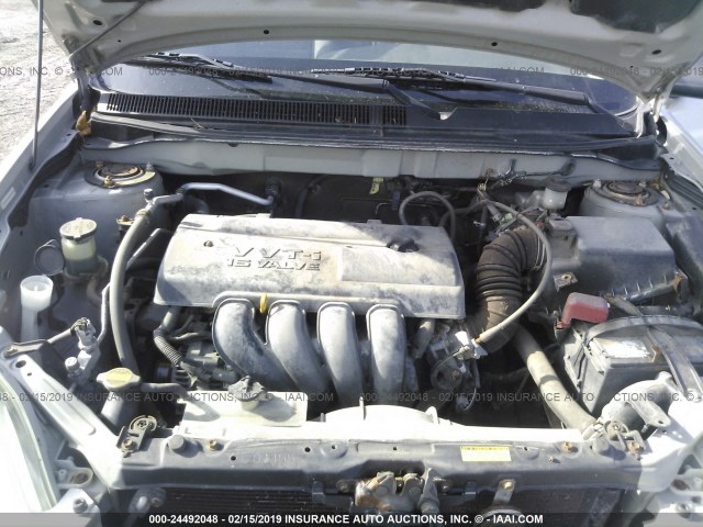 2T1KR32E83C028972 - 2003 TOYOTA COROLLA MATRIX XR SILVER photo 10