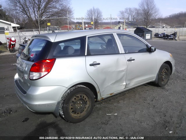 2T1KR32E83C028972 - 2003 TOYOTA COROLLA MATRIX XR SILVER photo 4