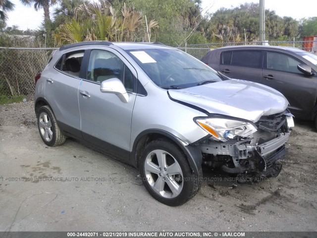 KL4CJCSB3FB194007 - 2015 BUICK ENCORE SILVER photo 1