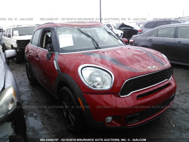 WMWZC3C58EWP25774 - 2014 MINI COOPER S COUNTRYMAN RED photo 1