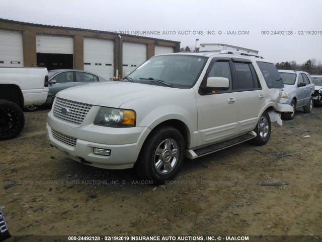 1FMFU20545LA76456 - 2005 FORD EXPEDITION LIMITED WHITE photo 2