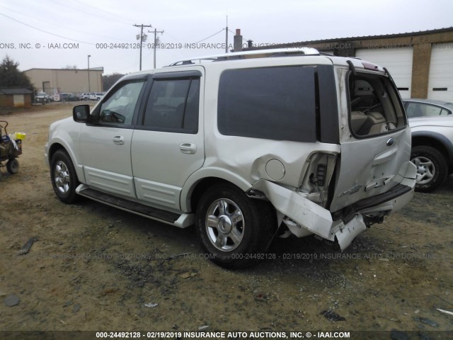 1FMFU20545LA76456 - 2005 FORD EXPEDITION LIMITED WHITE photo 3