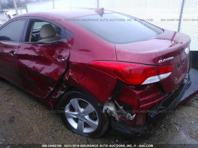 KMHDH4AE3DU754113 - 2013 HYUNDAI ELANTRA GLS/LIMITED BURGUNDY photo 6