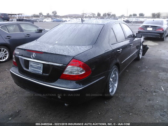 WDBUF56X67B038332 - 2007 MERCEDES-BENZ E 350 BLACK photo 4