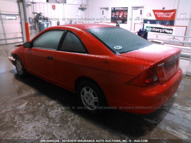 1HGEM21261L090939 - 2001 HONDA CIVIC DX RED photo 3