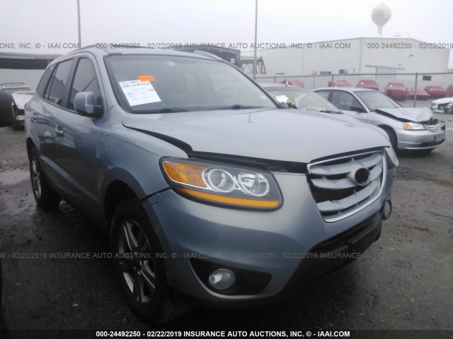 5NMSH4AG3AH369750 - 2010 HYUNDAI SANTA FE SE GRAY photo 1