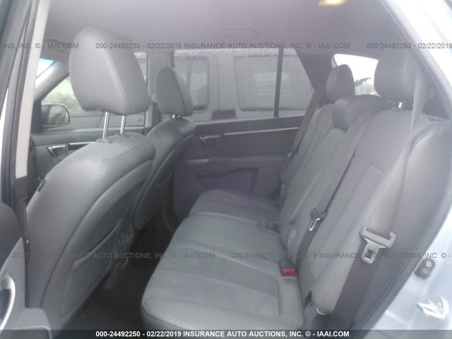 5NMSH4AG3AH369750 - 2010 HYUNDAI SANTA FE SE GRAY photo 8