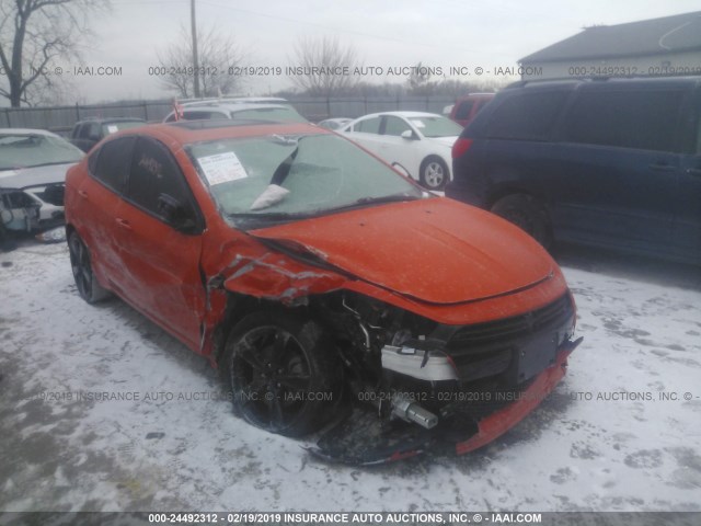 1C3CDFBBXFD224336 - 2015 DODGE DART ORANGE photo 1