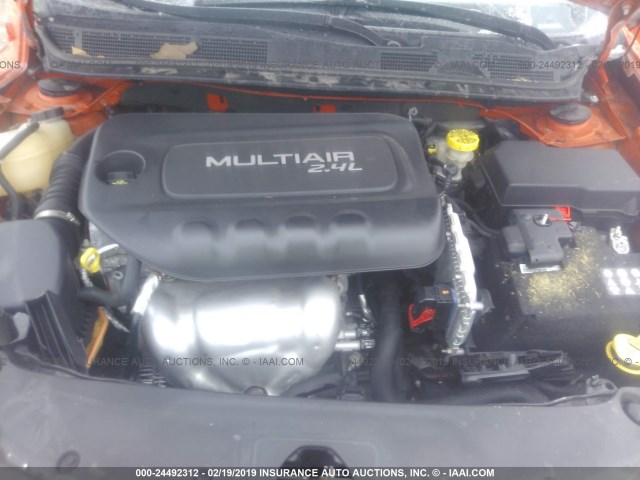 1C3CDFBBXFD224336 - 2015 DODGE DART ORANGE photo 10