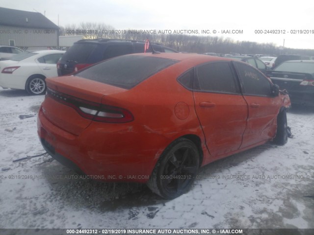 1C3CDFBBXFD224336 - 2015 DODGE DART ORANGE photo 4