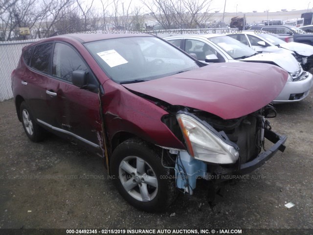 JN8AS5MT3CW298565 - 2012 NISSAN ROGUE S/SV MAROON photo 1