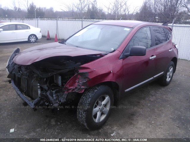 JN8AS5MT3CW298565 - 2012 NISSAN ROGUE S/SV MAROON photo 2