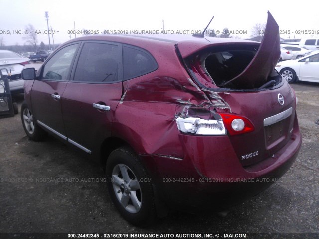 JN8AS5MT3CW298565 - 2012 NISSAN ROGUE S/SV MAROON photo 3