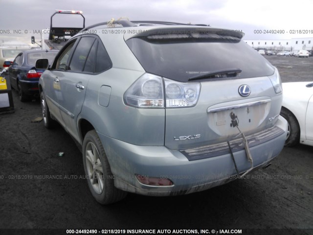 JTJHW31U982046542 - 2008 LEXUS RX 400H Light Blue photo 3