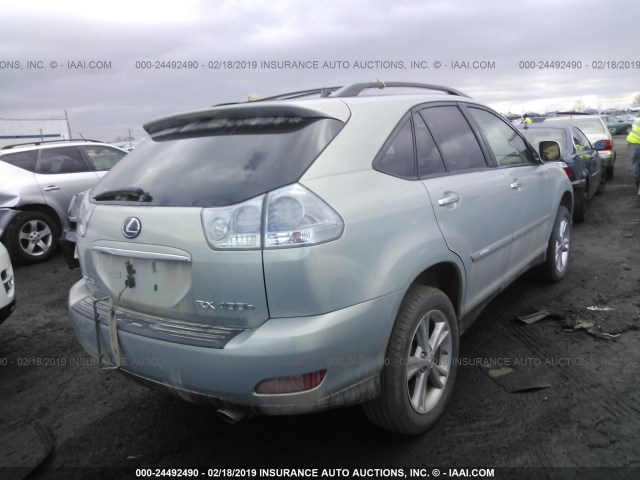 JTJHW31U982046542 - 2008 LEXUS RX 400H Light Blue photo 4