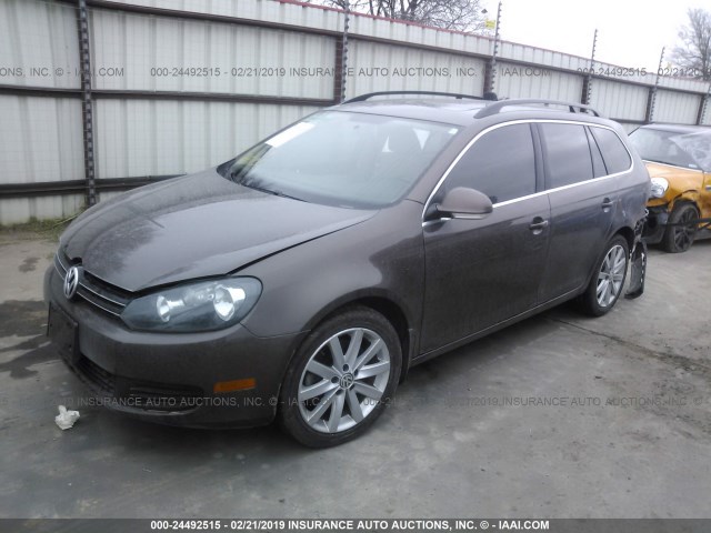 3VWPL7AJ2EM600445 - 2014 VOLKSWAGEN JETTA TDI BROWN photo 2