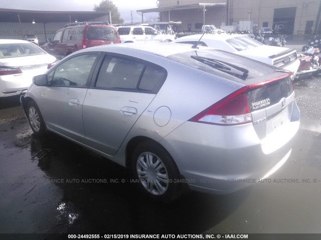 JHMZE2H52BS007719 - 2011 HONDA INSIGHT LX SILVER photo 3