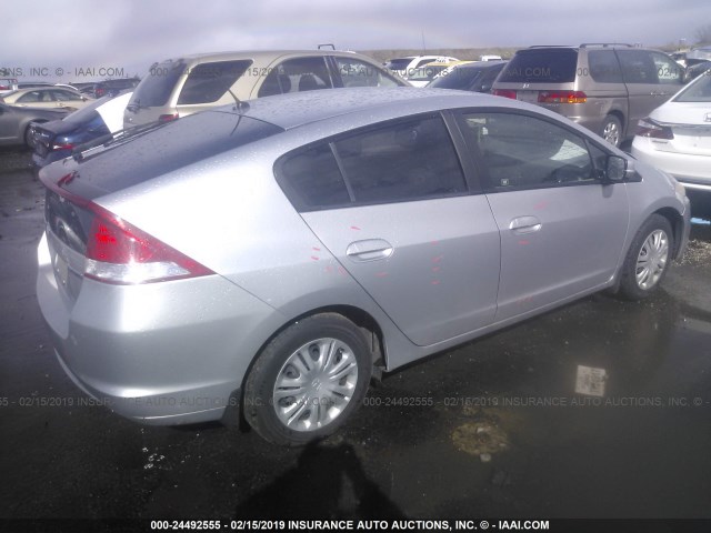 JHMZE2H52BS007719 - 2011 HONDA INSIGHT LX SILVER photo 4