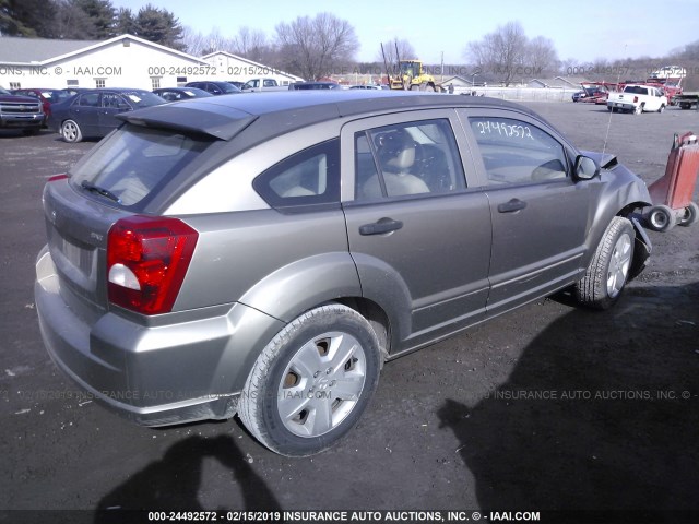 1B3HB48B57D147574 - 2007 DODGE CALIBER SXT GOLD photo 4