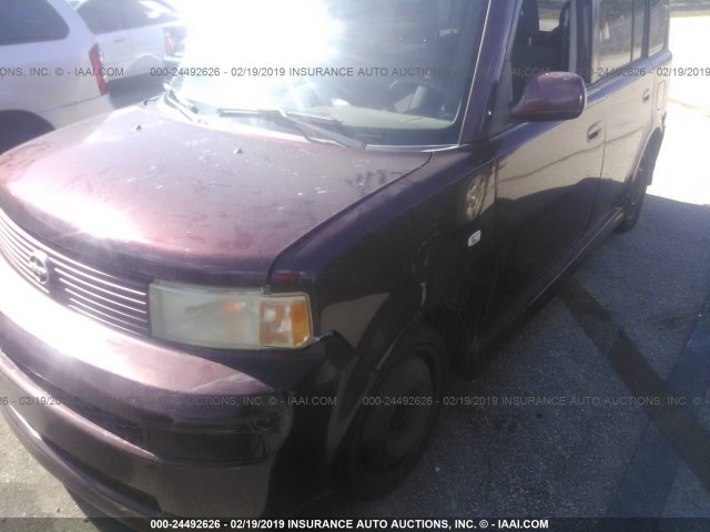 JTLKT334564031296 - 2006 TOYOTA SCION XB PURPLE photo 6