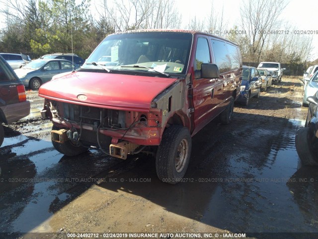 1FBSS31L3WHA64609 - 1998 FORD ECONOLINE E350 SUPER DUTY RED photo 2